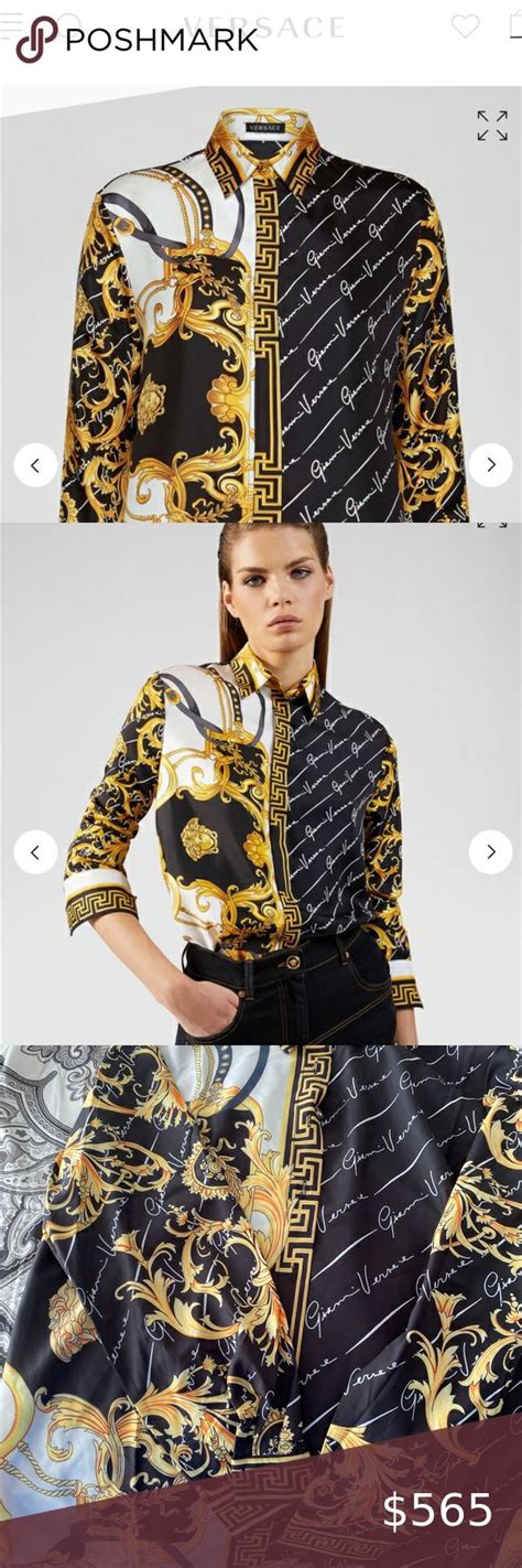 versace shirt collar|authentic Versace shirt.